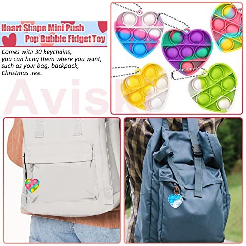 30Pcs Kids Valentines Day Gifts for Classroom - Valentine Prefilled Hearts - Picture 6 of 8