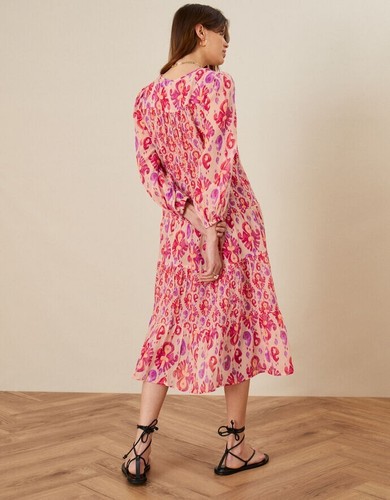 Monsoon Heritage print kaftan dress Size Large - Picture 6 of 6