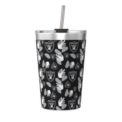 Las Vegas Raiders 12OZ Thermos with Conical Straw Stainless Steel Travel Cup