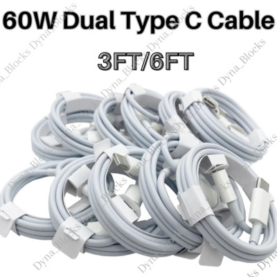 USB-C to USB-C Cable PD Fast Charger Charging TypeC Cord For Samsung Macbook Lot