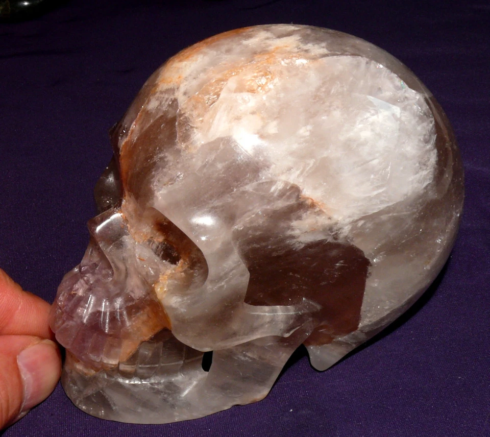 Naturgetreuer Edelstein-Schädel, Skull, Amethyst, 1338,2g 120x99x84mm Heilstein - Bild 2 von 4