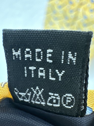 Eximious Of London, Silk Tie, Yellow Golf Theme, Made In Italy - Picture 5 of 5