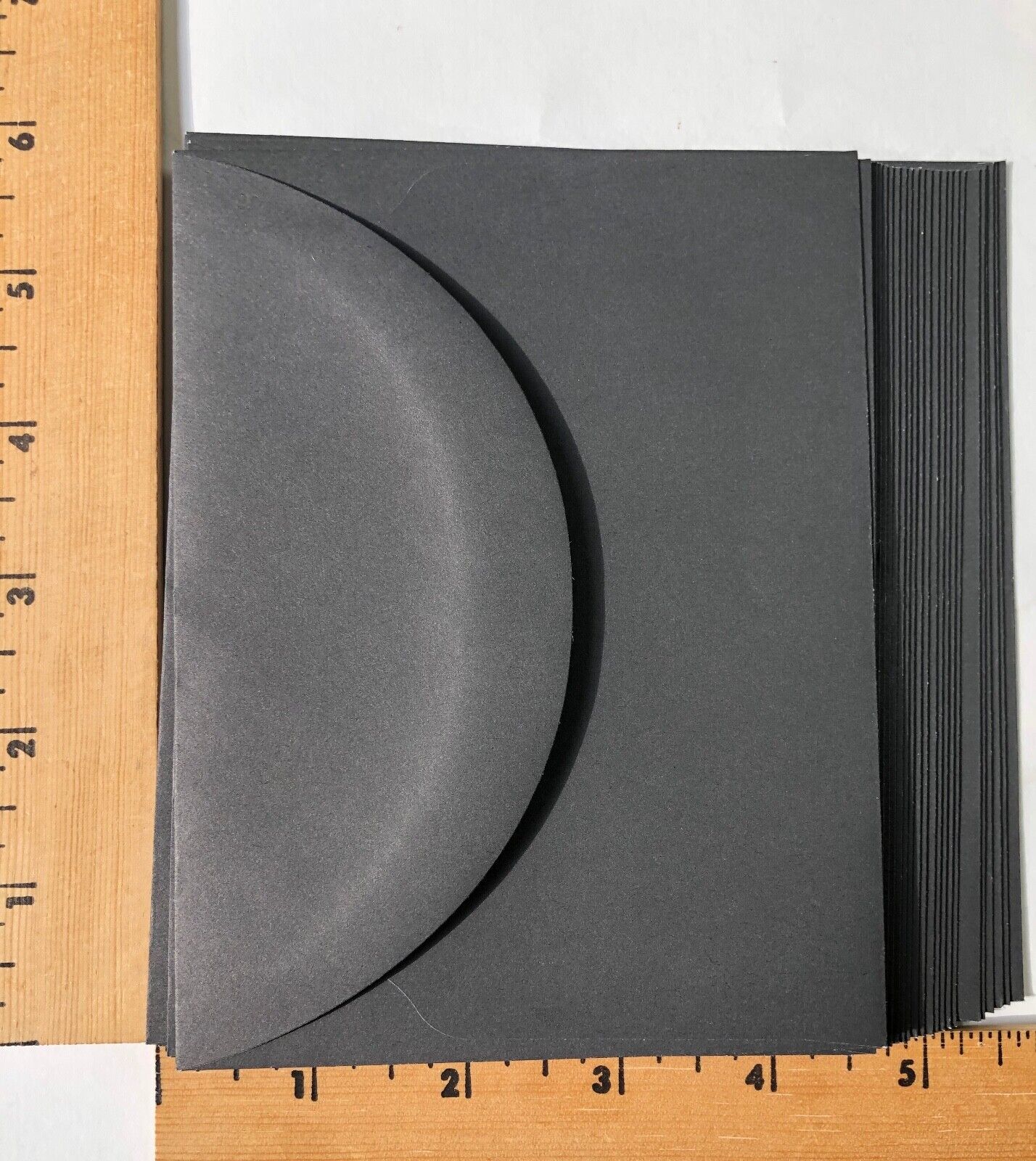 25 - 4 3 8” x 5 Black Flap 4” Max 57% OFF A2 New Semi-Circle Envelopes Elegant