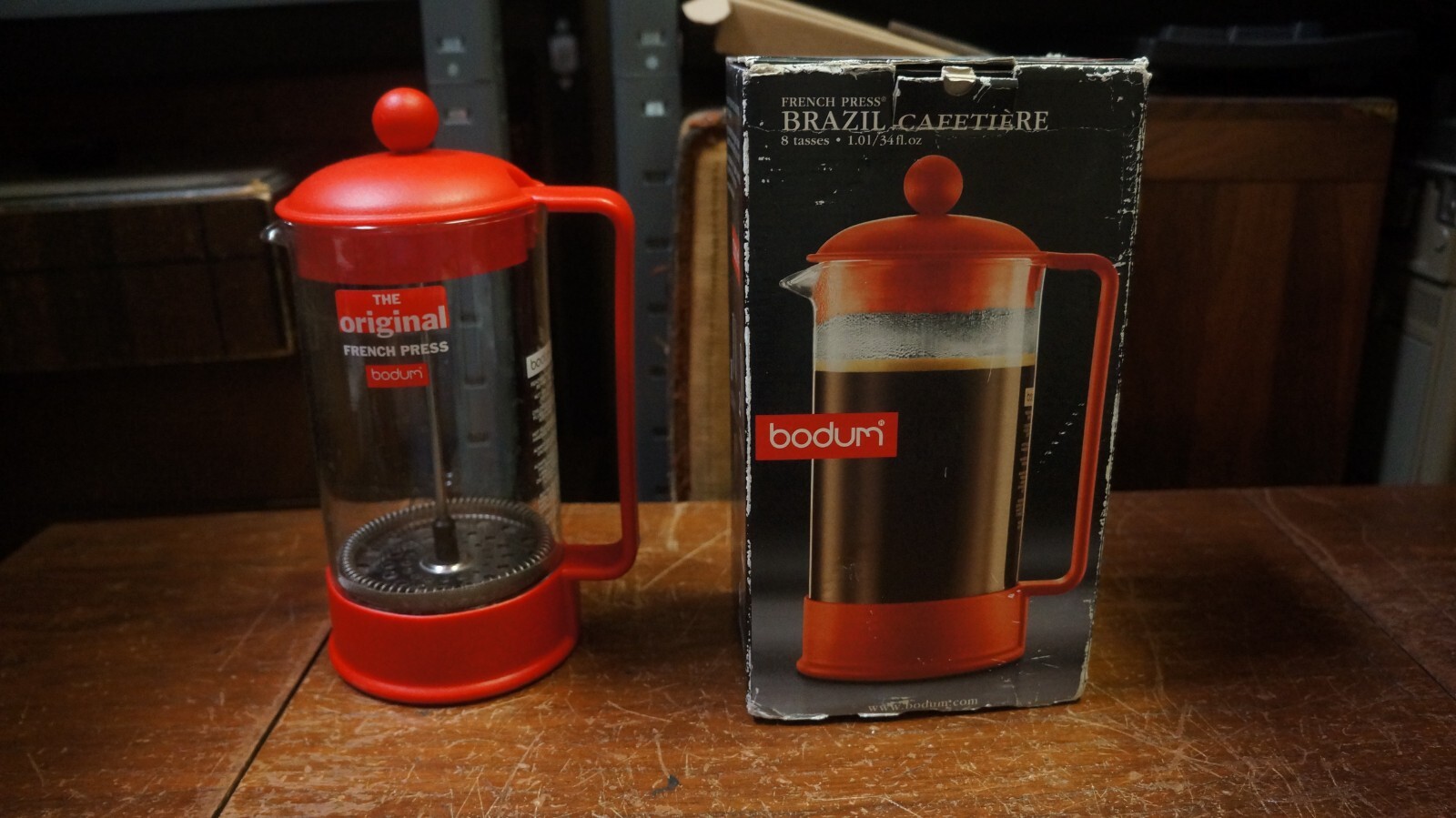 Bodum Brazil French Press Coffee Maker, 34 Ounce, 1 Liter Re