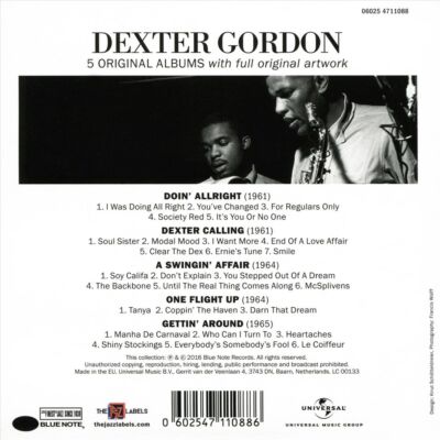 DEXTER GORDON - 5 ORIGINAL ALBUMS NEW CD
