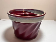 Tumbleweed Pottery Purple Red Drip Bundt Cake Baking Pan Mold 8"