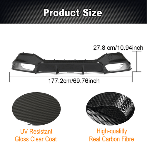 For BMW 8 Series G14 G15 M850i M-Sport 2018-2024 DRY Carbon Rear Bumper Diffuser - Bild 9 von 12