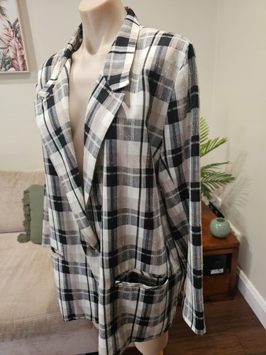 Vintage ** IMAGE AUSTRALIA ** Check ** Neutral Tones ** Single Breast ** Jacket - Picture 5 of 17