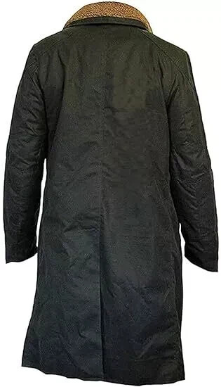 Custom Tailored Men's Blade Runner 2049 Ryan Gosling Genuine Fur Trench Coat image 4