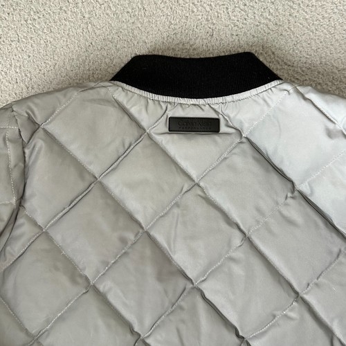Calvin Klein Jacket Adult Small Gray Duck Down Puffer Fill Full Zip Up Coat Mens - Picture 18 of 20