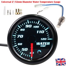 Universal 2" 52mm Water Temperature Gauge Digital 7-color LED Display Car Meter