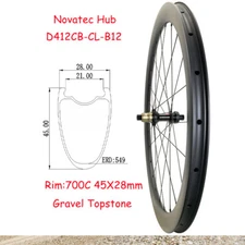 700C Gravel Road Cycling Carbon Rear Wheel 45x28mm Boost Center Lock HG XD Hub