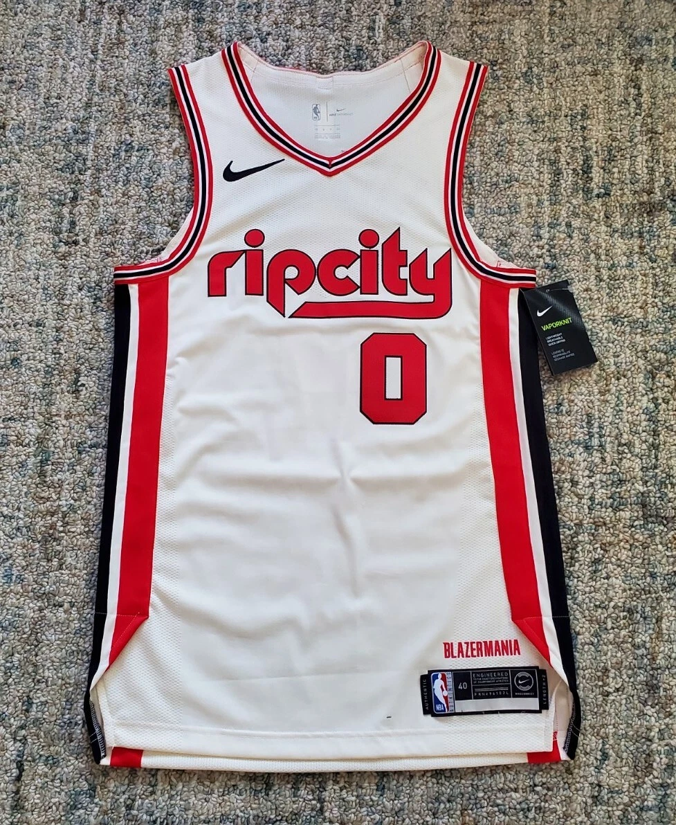 Nike Portland Trailblazers Rip City Edition Jersey Damian Lillard #0