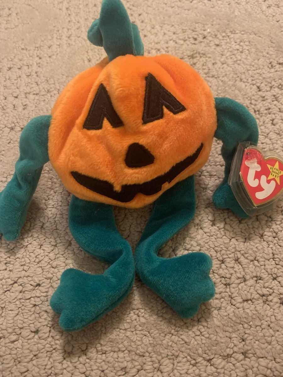 Pumpkin' Halloween Jack o Lantern ty Beanie Baby