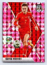 2021 Panini Mosaic Euro Soccer David Brooks Bournemouth Wales Pink Camo Prizm