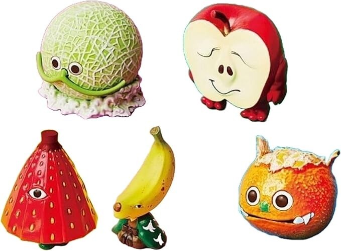 QUALIA クオリア Fruit Yokai Mascot Figure Set of 5 Complete Qualia Capsule Toy New
