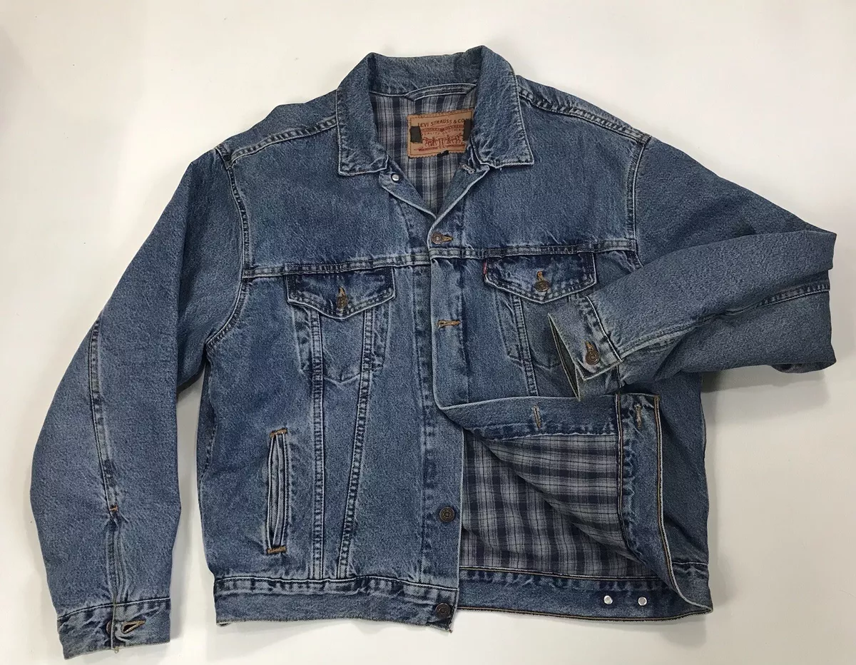 Flannel lined blue jean clearance jacket