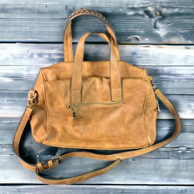 Moda Luxe Faux Leather Brown Women s Cross Body Satchel Bag Purse 12x9  in