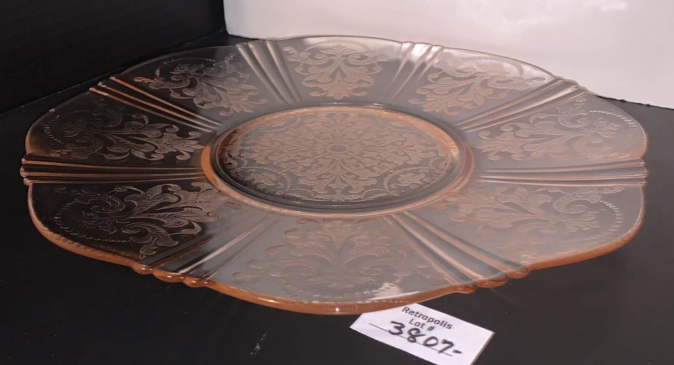 Macbeth Evans American Sweetheart Pink Depression Glass Salver Plate 12” - Image 3 of 4