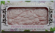 SAPONIFICIO ARTIGIANALE FIORENTINO PEONY SCENTED SOAP HANDMADE IN ITALY 10.5 oz