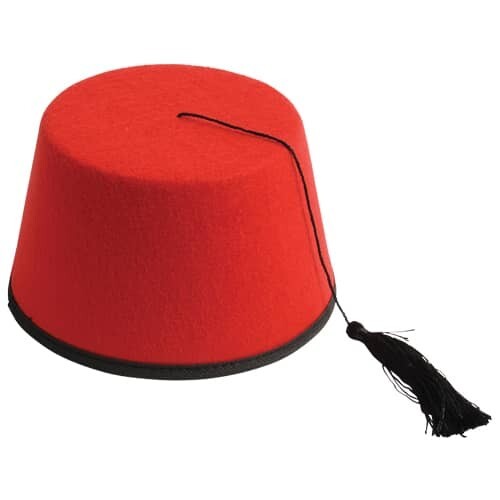 Village Hat Shop Maroon Fez With White Tassel - Foto 3