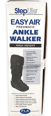 NEW - FLA Orthopedics StepLite Easy Air Pneumatic Ankle Walker Med High Height