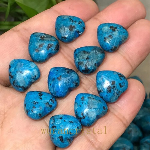 20pcs Natural Blue howlite Mini loving heart quartz crystal Reiki heal gem - Picture 10 of 10