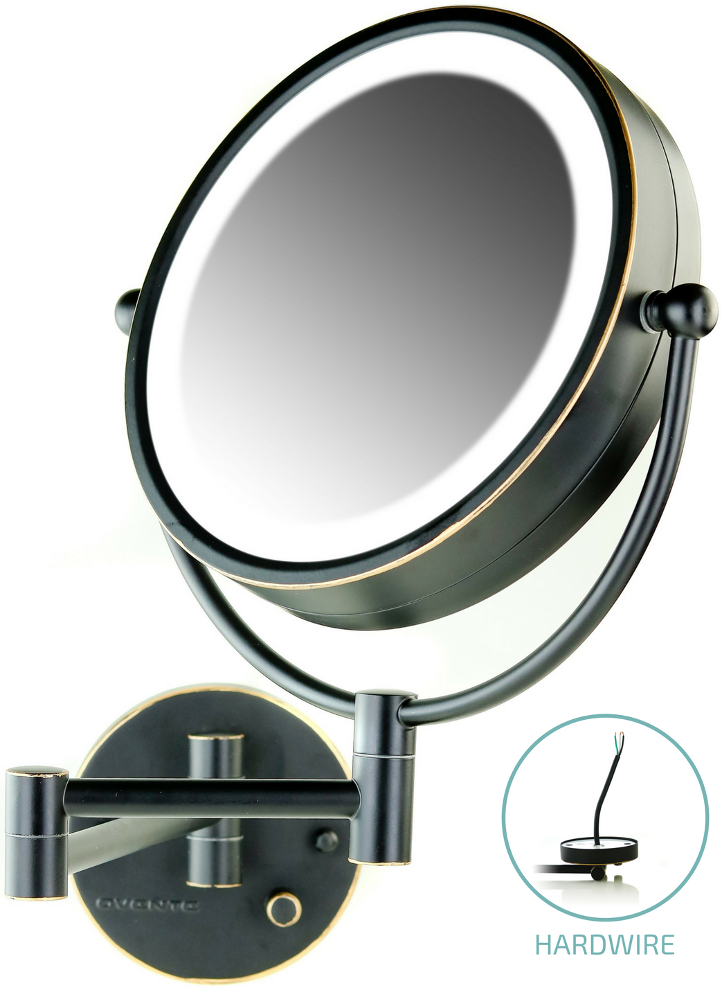 Ovente Wall Mount Makeup Mirror 8.5 in 1X7X Magnifying MPWD31851X7X eBay
