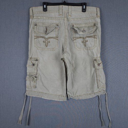 Rock Revival Cargo Shorts Mens 36 (Fits 38x13) Sage Green Distressed Grunge Y2K - 第 7/14 張圖片