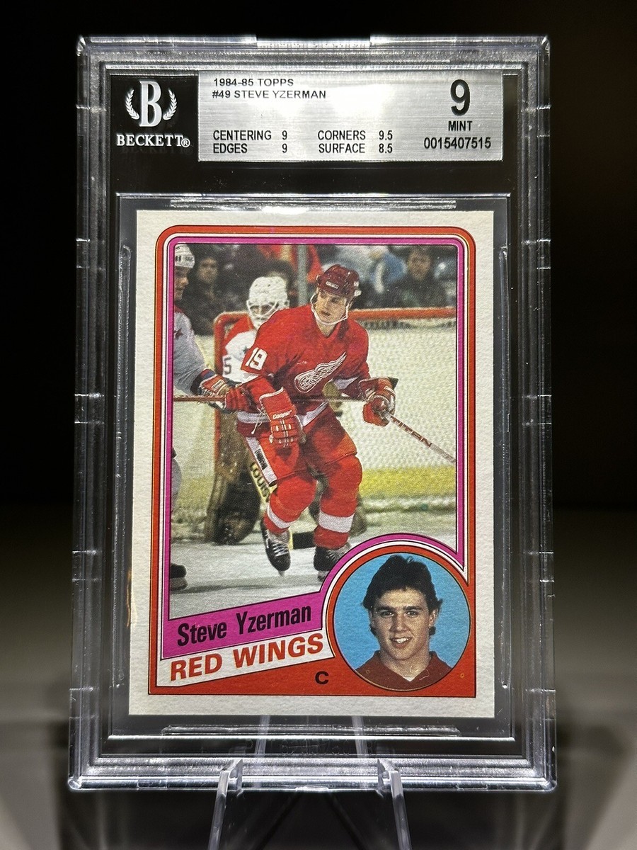 Steve Yzerman Rookie BGS 9 - 1984-85 Topps #49 Detroit Red