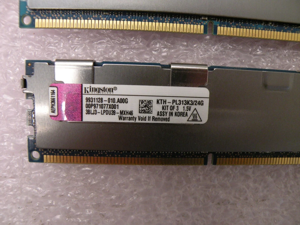 KINGSTON KTH-PL313K3/24G PC3-10600R ECC DDR3-1333 24GB MEMORY KIT 3 x 8GB DIMS - Image 2 of 4