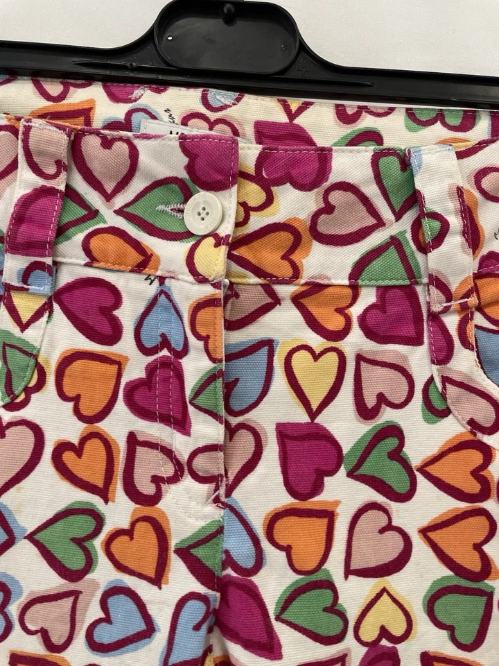 Pantalones de mezclilla para mujer H32# Moschino coloridos con estampado de corazón acampanados talla 44 (US 10) Foto 3 de 4