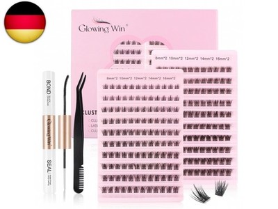 Glowing Win Einzelne Wimpern Extensions Set DIY Individual Cluster Lashes Kit