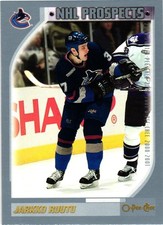 2000-01 O-Pee-Chee Jarkko Ruutu Vancouver Canucks #323 RC