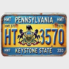 Blechschild Pennsylvania Keystone State Metallschild Retro Nostalgie TEL1986