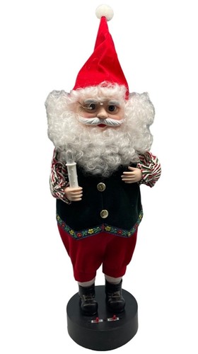trim a home animated & lighted Christmas holiday Santa doll 18" battery READ - Picture 1 of 12