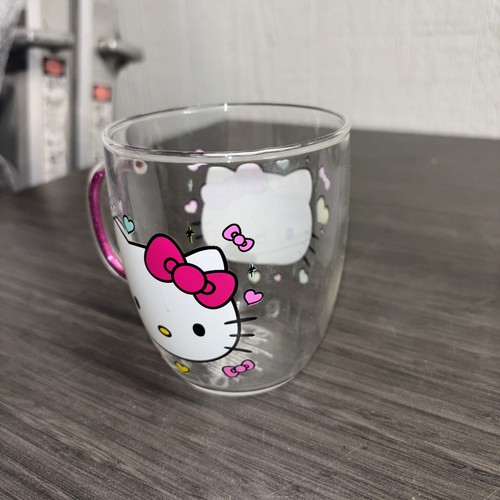 Hello Kitty Teardrop Glass Hello Sunshine 20 oz tazza Sanrio raro da collezione NUOVO - Foto 4 di 7
