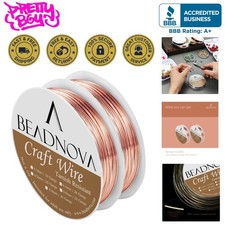 Two Rolls of 26 Gauge Tarnish Resistant Copper Wire Ideal for Beading and More