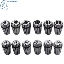 12Pcs ER16 1/32"-3/8" Steel Spring Collet For CNC Milling Lathe Tool Engraving