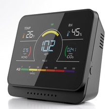 Xoopon Professional 13-in-1 Indoor Air Quality Monitor 6AQI with Alert and Bu...