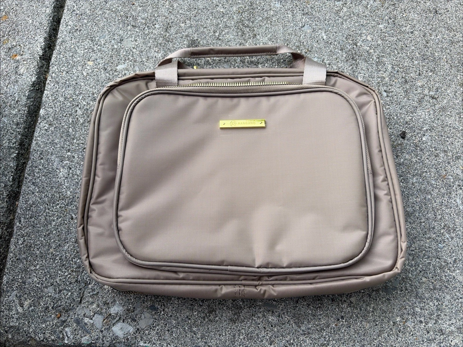 Joy Mangano Eco Luxe Light & Chic Travel Toiletry Cosmetic Organizer Zip Bag