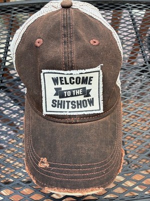 Headmost Snapback Hat One Size Adjustable Mesh Back Distressed 4 Panel