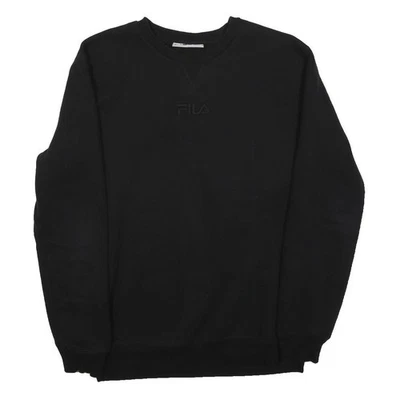 Sweatshirt FILA Homme Noir Coton Mélangé Col Rond Taille S - Photo 1/4