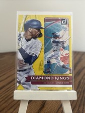 2022 Donruss Baseball Diamond Kings Mookie Betts Yellow Flood #27 Dodgers