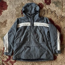 VTG 90s Eddie Bauer WeatherEdge Jacket Men XL Green Pullover EBTEK Hood Anorak