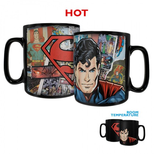 Superman Papercut Comic Morphing Mugs Heat-Change 16oz Mug Multi-Color ...