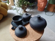 'Sand Secrets' Tableware By Design House Stockholm: 2 pots, Bottle, Dish, Black 