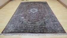 Large Carpet Rug Hand Made SILK Vintage Living Room Oriental Area 8ft 10" x 6ft