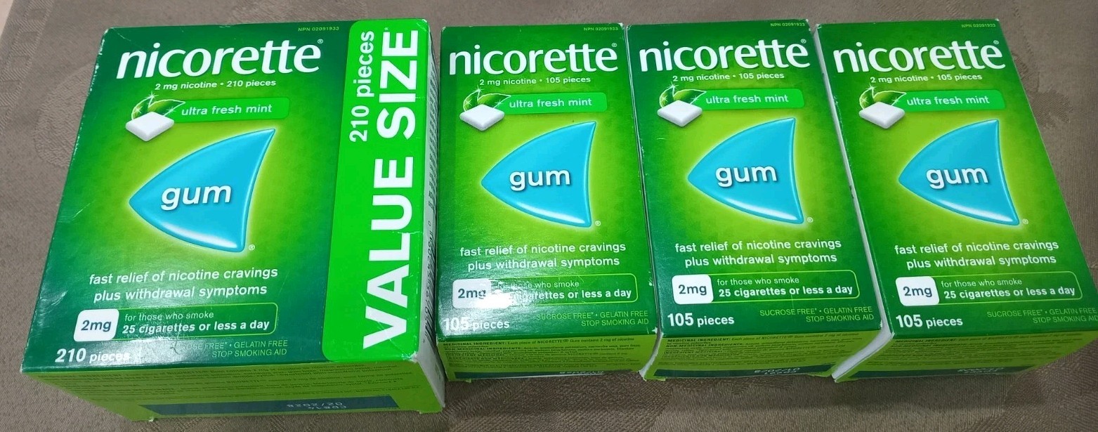 Nicorette Gum 2Mg 525 Pieces Ultrafreshmint, No Tariff. We Pay Tariff For You