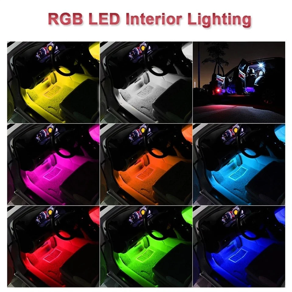 Light Strip Neon Lamp Remote Control USB 36 LED Decorative Interior RGB - Image 3 of 4